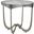 Metal Designs Sophie Round End Table In Silver Leaf
