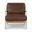 Metro Carmelo Genuine Leather Accent Chair In Oak and Brown