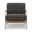 Metro Carmelo Upholstered Accent Chair In Oak and Black