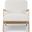 Metro Carmelo Upholstered Accent Chair In Oak and Cream