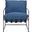 Metro Trent Accent Chair In Washed Navy Upholstery