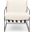 Metro Trent Accent Chair In Washed White Upholstery