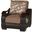 Metroplex Upholstered Convertible Armchair with Storage In Brown