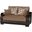 Metroplex Upholstered Convertible Loveseat with Storage In Brown