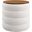 Mezzo Boucle Fabric Storage Round Ottoman In Cloud