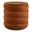 Mezzo Performance Velvet Storage Round Ottoman In Rust