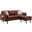 Mia Brown Sectional Sofa Chaise With Usb Charger &amp; Pillows