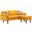 Mia Yellow Sectional Sofa Chaise With Usb Charger &amp; Pillows