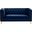 Michelle Velvet Loveseat In Navy