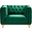 Michelle Velvet Chair In Green