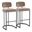 Mid back Demi 30 Inch Fixed Height Barstool Set of 2 In Black and Brown