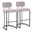 Mid back Demi 30 Inch Fixed Height Barstool Set of 2 In Light Grey and Black