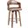 Mid-Century 27 Inch Counter Seat Height Swivel Barstool In Rose Gold
