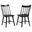 Middleton Solid Wood Dining Side Chair Set of 2 In Black