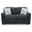 Midnight-Madness Loveseat In Gunmetal