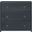 Midnight Wire Brushed Denim 3 Drawer Accent Cabinet