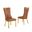 Mike Leathaire Dining Chair Set of 2 in Toffee