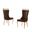 Mike Leathaire Upholstered Dining Chair Set of 2 in Espresso