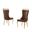 Mike Leathaire Upholstered Dining Chair Set of 2 in Mocha