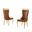 Mike Leathaire Upholstered Dining Chair Set of 2 in Toffee
