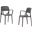 Mila Set of 2 Stackable Armchair In Cappuccino