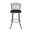 Milan 26 Inch Counter Height Swivel Stool In Firestone Grey and Licorice Black