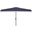 Milan Fringe 6.5 X 10 Ft Rect Crank Umbrella In White/Navy