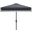 Milan Fringe 7.5 Ft Square Crank Umbrella In White/Navy
