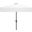 Milan Fringe 7.5 Ft Square Crank Umbrella In White