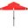Milan Fringe 9Ft Double Top Crank Umbrella in Red