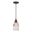 Milano 4.75 Inch Mini Pendant Amber Fog Glass In Oil Rubbed Bronze