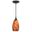 Milano 4.75 Inch Mini Pendant Smoky Fire Glass In Oil Rubbed Bronze
