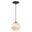 Milano 6.25 Inch Mini Pendant Marble Swirl In Matte Black
