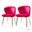 Milia Dining Chair Set Of 2 In Fuchsia