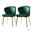 Milia Dining Chair Set Of 2 In Green