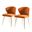 Milia Dining Chair Set Of 2 In Orange