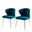 Milia Dining Chair Set Of 2 In Teal