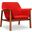 Miller Accent Chair in Burnt Orange and Walnut
