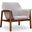 Miller Accent Chair in Grey and Walnut