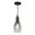 Millie 11.75 InchH Mini Pendant with Smoke Glass In Matte Black