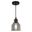 Millie 8.25 InchH Mini Pendant with Smoke Glass In Matte Black