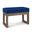 Milltown Solid Wood Footstool Small Ottoman Bench In Blue