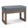 Milltown Solid Wood Footstool Small Ottoman Bench In Stone Grey