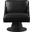 Millwin Vegan Leather Swivel Accent Chair In Black