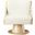 Millwin Vegan Leather Swivel Accent Chair In Natural and Cream