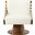 Millwin Vegan Leather Swivel Accent Chair In Cream and Walnut