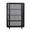 Milo Slatted Mango Wood Bookcase In Black