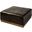 Minara 36 Inch Square Black Leather Wrapped With Metal Base Ottoman