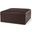 Minara Square Dark Brown Leather Wrapped Ottoman