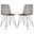 Minerva Wicker Dining Chair Set of 2 in Brown